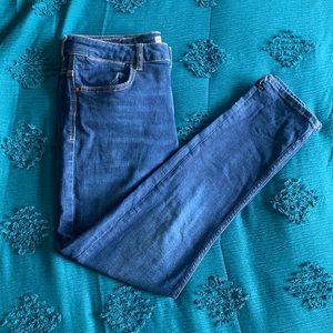 ZARA high waisted dark wash skinny jeans - size 12